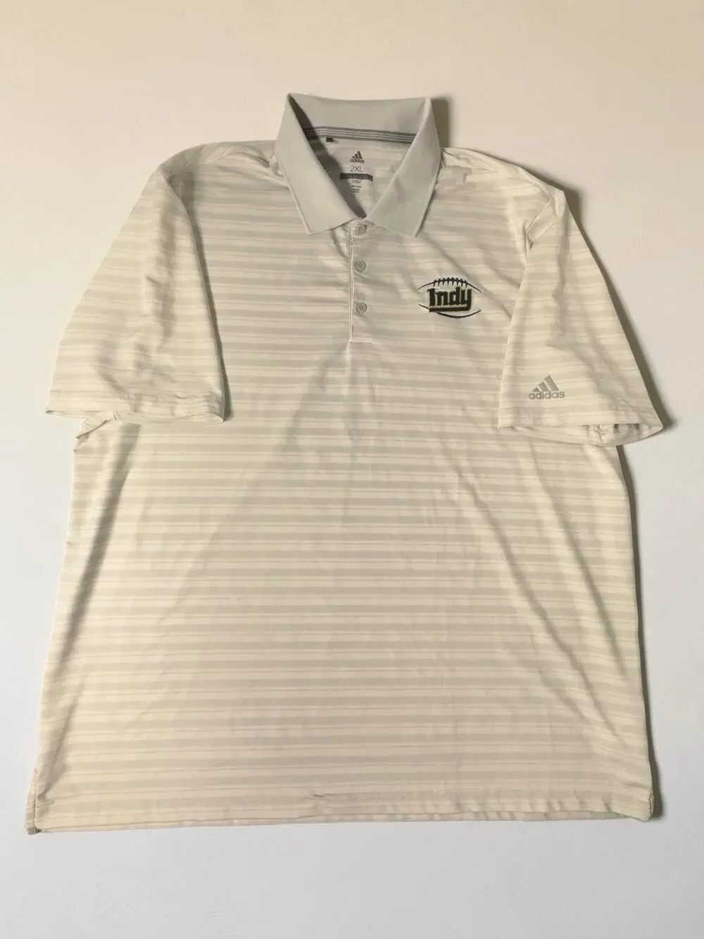 Adidas Golf Polo XXL Striped Indy Football